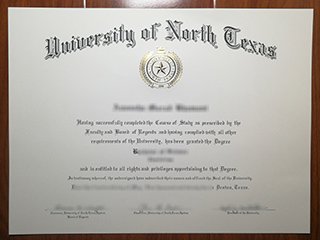 北德克萨斯大学毕业证书