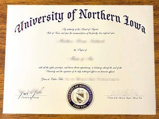 北爱荷华大学毕业证书