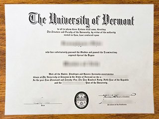 佛蒙特大学毕业证书