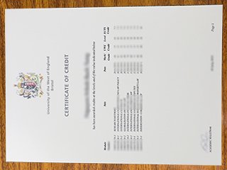 英国西英格兰大学成绩单
