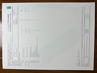 雷克瑟姆大学官方成绩单