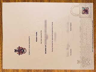 约克圣约翰大学毕业证书
