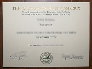 美国烹饪学院毕业证书