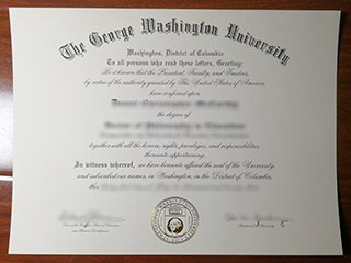 乔治华盛顿大学毕业证书