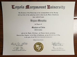 洛约拉马利蒙特大学毕业证书