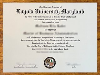 马里兰洛约拉大学毕业证书
