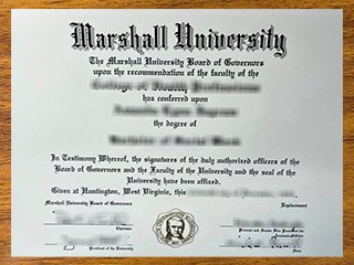 马歇尔大学毕业证书