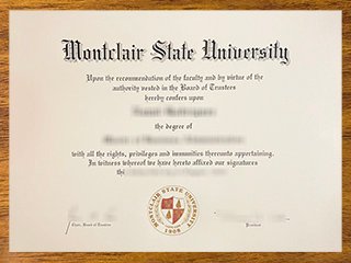 蒙特克莱尔州立大学毕业证书