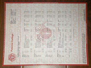 美国帕洛马学院成绩单