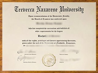 特里夫卡拿撒勒大学毕业证书