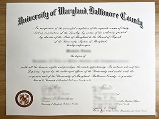 马里兰大学巴尔的摩县分校毕业证书