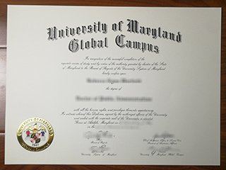 马里兰大学全球校区毕业证书