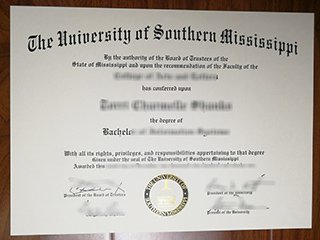 南密西西比大学毕业证书