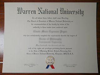 沃伦国立大学毕业证书