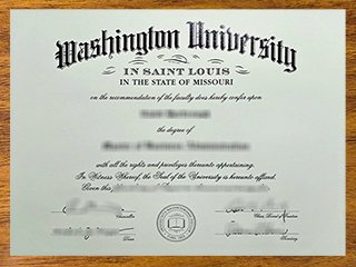 圣路易斯华盛顿大学毕业证书