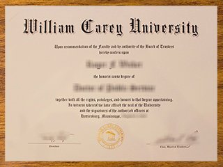 ‌威廉凯瑞大学毕业证书