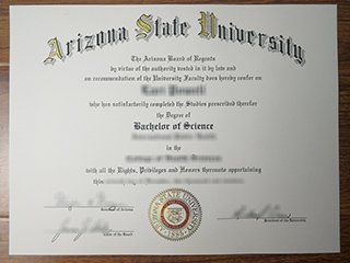 亚利桑那州立大学毕业证书