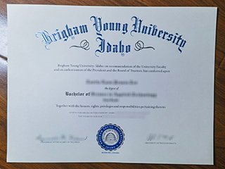 杨百翰大学爱达荷分校毕业证书