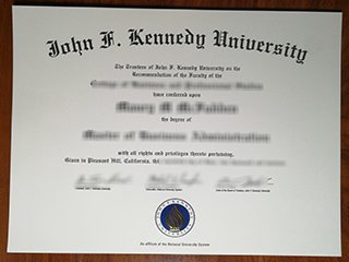 约翰肯尼迪大学毕业证书