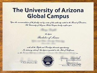 亚利桑那大学全球校区毕业证书
