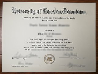 休斯顿大学市中心分校毕业证书