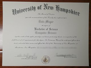 新罕布什尔大学毕业证书