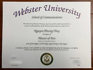 韦伯斯特大学毕业证书