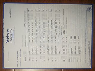美国韦伯斯特大学成绩单