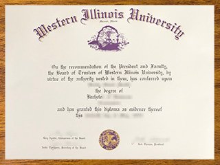 西伊利诺伊大学毕业证书