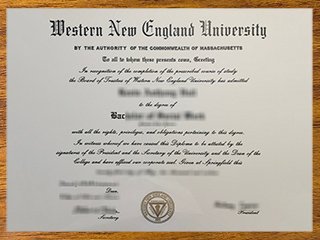 西新英格兰大学毕业证书