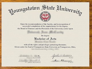 扬斯敦州立大学毕业证书